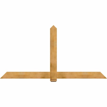 Ekena Millwork Eugene Rough Sawn Timber Gable Bracket, Western Red Cedar, 96"W x 48"H x 2"D x 6"F, 12/12 Pitch GBW096X48X0206EUG00RWR